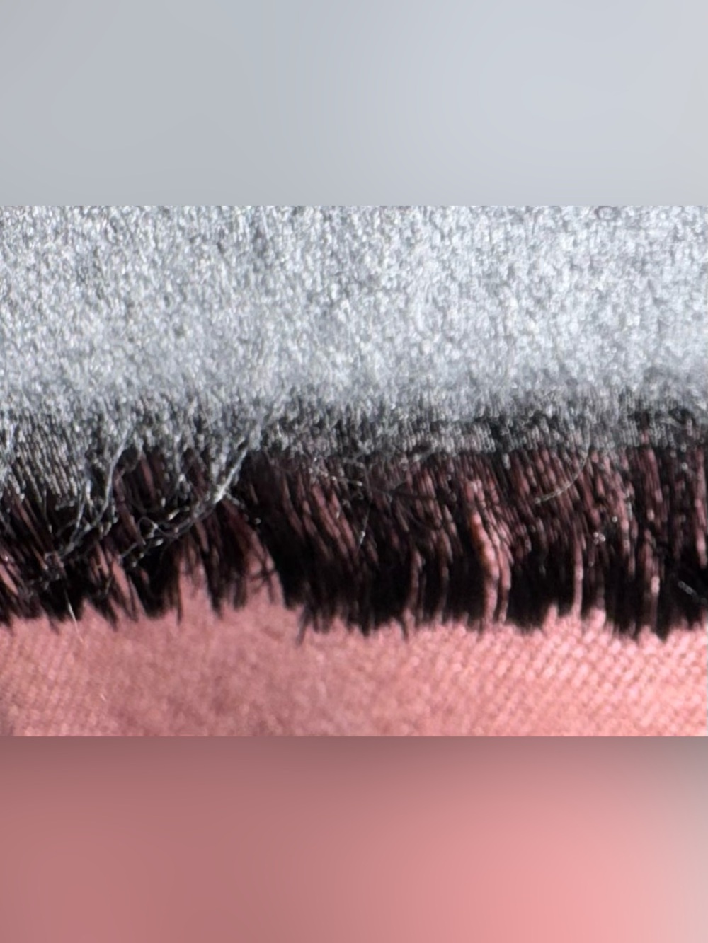 Vintage Chanel Cashmere/Silk Blend CC Logo Camellia Wrap in Grey/Pink 72”x26” - Picture 13 of 15